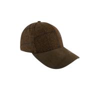 JACK PYKE Lowland - Gorra de béisbol de tweed, mezcla de lana, gorras de béisbol ajustables de estilo campestre para hombre con pico de gamuza sintética, diseño totalmente forrado, ajuste de latón