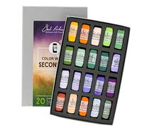 Jack Richeson Rueda de Color Secundaria de 20 Piezas Juego de Pastel Suave Enrollado a Mano