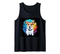 Jack Russel Terrier en colores de agua coloridos Camiseta sin Mangas