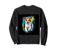 Jack Russel Terrier en colores de agua coloridos Sudadera