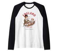 Jack-Russel-Terrier Perros Pareja Cita Muy Querido en Barco Inglaterra Camiseta Manga Raglan