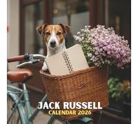 Jack Russell Calendar 2026: Tenacious Terrier Portraits • U.S. Dates Pre-listed • Block-Style Monthly View • Glossy Cover | 8.5 × 8.5 in