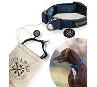Jack & Russell Collar de Perro Balu - Premium Collar de Perro Estable DIV. tamaños y Colores (Circunferencia del Cuello L (43-58 cm), Azul)