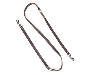 Jack & Russell Correa para perros de piel de búfalo, 2,0 m, resistente correa de piel para perros de piel engrasada, correa de alta calidad con mosquetón y anillos de acero inoxidable, modelo Lucky