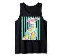 Jack Russell - Gafas de Sol con Corazones y Rayas costeras de Verano Camiseta sin Mangas