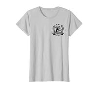 Jack Russell Mom - con Bandera y Corona de Espiga en el Pecho Camiseta, Mujer, Plata, 3XL