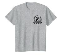 Jack Russell Mom - con Bandera y Corona de Espiga en el Pecho Camiseta, Niños, Gris Jaspeado, 6 años