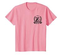 Jack Russell Mom - con Bandera y Corona de Espiga en el Pecho Camiseta, Niños, Rosado, 4 años