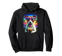 Jack Russell - Perro con Gafas de Sol, café Helado, Playa, Verano Sudadera con Capucha