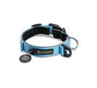 Jack & Russell Premium Collar de Perro Luna Reflectante y Neopreno Acolchado Collar de Perro Varios tamaños y Colores (Circunferencia del Cuello L (43-58 cm), Azul Celeste)