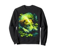 Jack Russell Shamrocks Forest Aesthetic, Perro del Día de San Patricio Sudadera