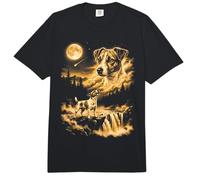 Jack Russell Terrier Aullando a la Luna Comfort Colors Adult Heavyweight T-Shirt
