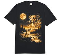 Jack Russell Terrier Aullando a la Luna Comfort Colors Adult Heavyweight T-Shirt