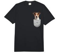 Jack Russell Terrier Bolsillo en el Pecho Comfort Colors Adult Heavyweight T-Shirt