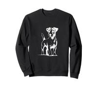Jack Russell Terrier Cachorro línea Arte Perro ilustración Sudadera