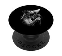 Jack Russell Terrier cantante cantante cantante amante de los perros PopSockets PopGrip Adhesivo