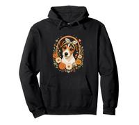 Jack Russell Terrier con Estampado Floral de Perro Sudadera con Capucha