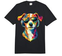 Jack Russell Terrier con Gafas de Sol Amante Jack Russells Comfort Colors Adult Heavyweight T-Shirt