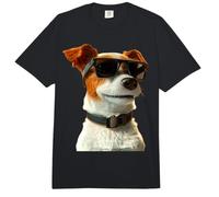 Jack Russell Terrier con Gafas de Sol Amante Jack Russells Comfort Colors Adult Heavyweight T-Shirt
