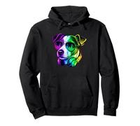 Jack Russell Terrier DJ Auriculares Retro Music Dog Lover Sudadera con Capucha