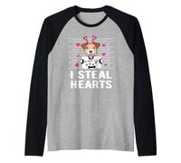 Jack Russell Terrier Dog I Steal Hearts Funny Dogs Lover Camiseta Manga Raglan