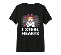 Jack Russell Terrier Dog I Steal Hearts Funny Dogs Lover Camiseta Premium