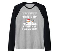 Jack Russell Terrier Dog This Is My Christmas Pajama Xmas Camiseta Manga Raglan