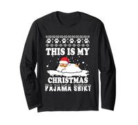 Jack Russell Terrier Dog This Is My Christmas Pajama Xmas Manga Larga