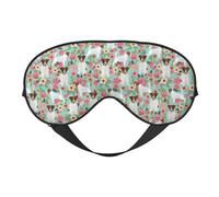 Jack Russell Terrier Floral, Cubreojos completos Antifaz bloqueador de luz Antifaz para dormir Antifaz suave con los ojos vendados Noche