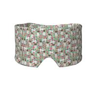 Jack Russell Terrier Floral,Máscara para ojos con bloqueo de luz y protección ocular completa para dormir, orejeras y ojos.