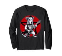 Jack Russell Terrier Heavy Metal Guitarra Rock Dog Lover Manga Larga