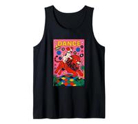 Jack Russell Terrier Montando un León Danza Brillante Pop Art Camiseta sin Mangas