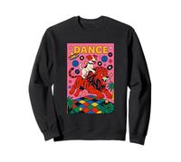 Jack Russell Terrier Montando un León Danza Brillante Pop Art Sudadera