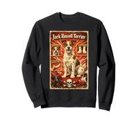Jack-Russell Terrier Perro 80s Rock Music Rockstar Divertido Sudadera