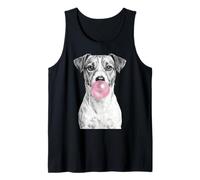 Jack Russell Terrier Perro chupando Chicle Camiseta sin Mangas