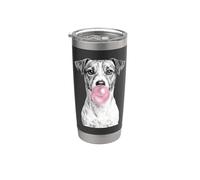 Jack Russell Terrier perro chupando chicle Vaso térmico de acero inoxidable de doble pared