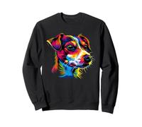Jack Russell Terrier Perro Colorido Pop Art Arco Iris Perros Sudadera
