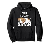 Jack Russell Terrier Perro Perezoso Not Today Satan Sudadera con Capucha