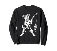 Jack Russell Terrier Pesca Deportes Vintage Perro Amante Sudadera