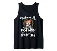 Jack Russell Terrier Rocking The Dog Mom and Aunt Life Camiseta sin Mangas