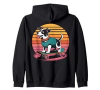 Jack Russell Terrier Skateboard Perro Sudadera con Capucha