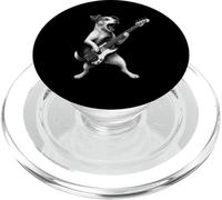 Jack Russell Terrier Tocando Bajo Música Rock Perro PopSockets PopGrip para MagSafe