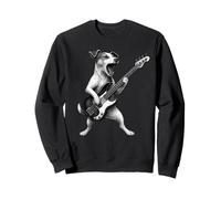 Jack Russell Terrier Tocando Bajo Música Rock Perro Sudadera