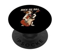 Jack Russell Terrier Tocando la Guitarra Rock and Roll Dog Lover PopSockets PopGrip Adhesivo