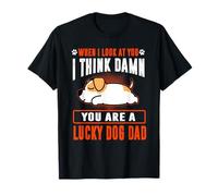 Jack Russell Terrier You Are A Lucky Dog Dad Puppy Dogs Camiseta