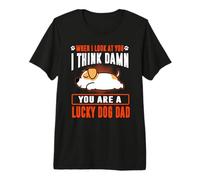 Jack Russell Terrier You Are A Lucky Dog Dad Puppy Dogs Camiseta Premium