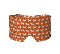 Jack Russell Terriers Naranja Lindo Perro Jack Russell,Máscara para ojos con bloqueo de luz y protección ocular completa para dormir, orejeras y ojos.