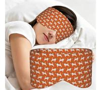 Jack Russell Terriers Naranja Lindo Perro Jack Russells, Antifaz para dormir, ideal para el hogar, viajes y trabajo por turnos. Cubre completamente los ojos y bloquea la luz.