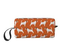 Jack Russell Terriers Naranja Lindo Perro Jack Russells, Bolsa de Maquillaje Bolsa de cosméticos Bolsa de artículos de tocador de Viaje portátil Bolsa de Maquillaje