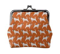 Jack Russell Terriers Naranja Lindo Perro Jack Russells,Monedero de Piel sintética, Carteras pequeñas, Monedero con Cierre de Broche